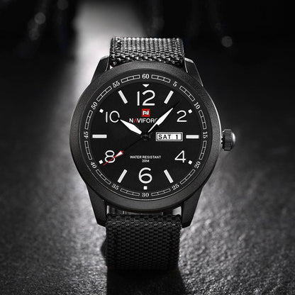 Orologio sportivo militare al quarzo da uomo NAVIFORCE con cinturino in nylon 