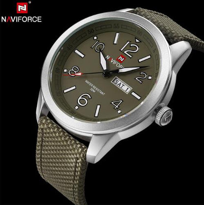 Orologio sportivo militare al quarzo da uomo NAVIFORCE con cinturino in nylon 