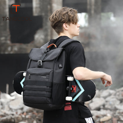 New Casual Backpack Men's Outdoor Large-Capacity Backpack USB Schoolbag Waterproof Men's Backpack