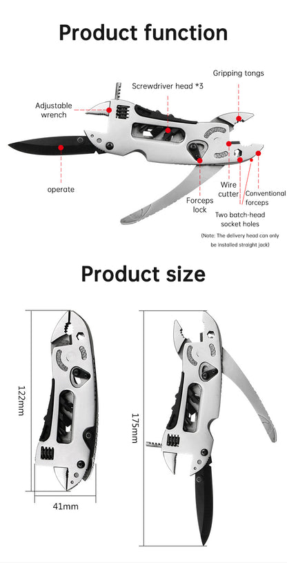 Outdoor camping regular pliers, multi-purpose tool pliers, outdoor wrench tool combination