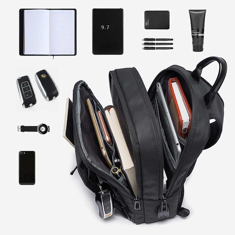 BANGE New Fashion All-Match Outdoor Sports Technology USB Casual Shoulder Men's Business Chest Bag