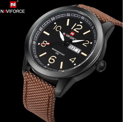 Orologio sportivo militare al quarzo da uomo NAVIFORCE con cinturino in nylon 