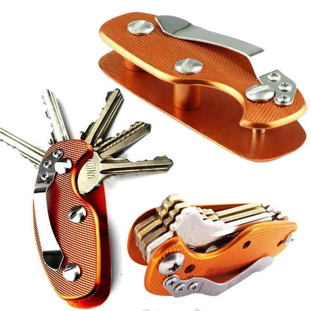 Aluminum Smart Key Holder Organizer Clip Folder Keychain Pocket Tool